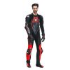 Dainese AUDAX D-ZIP 1PC PERF závodní kombinéza černá/fluo-červená vel.54
